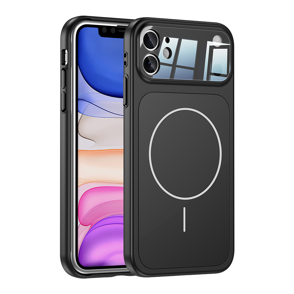 Apple iPhone 11 Kılıf M-Safe Şarj Özellikli Kamera Korumalı Formen Kapak - Siyah