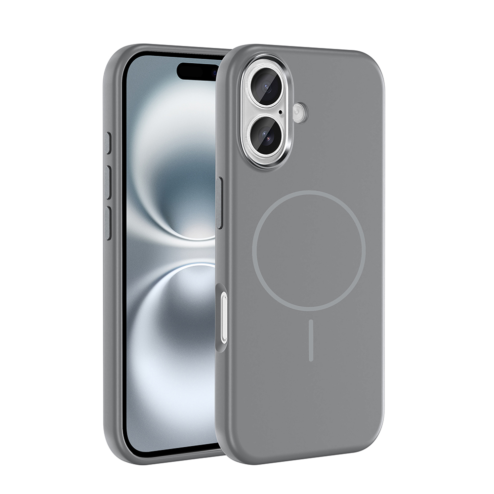 Apple iPhone 16 Kılıf M-Safe Şarj Özellikli Metal Kamera Çerçeveli Edi Silikon Kapak