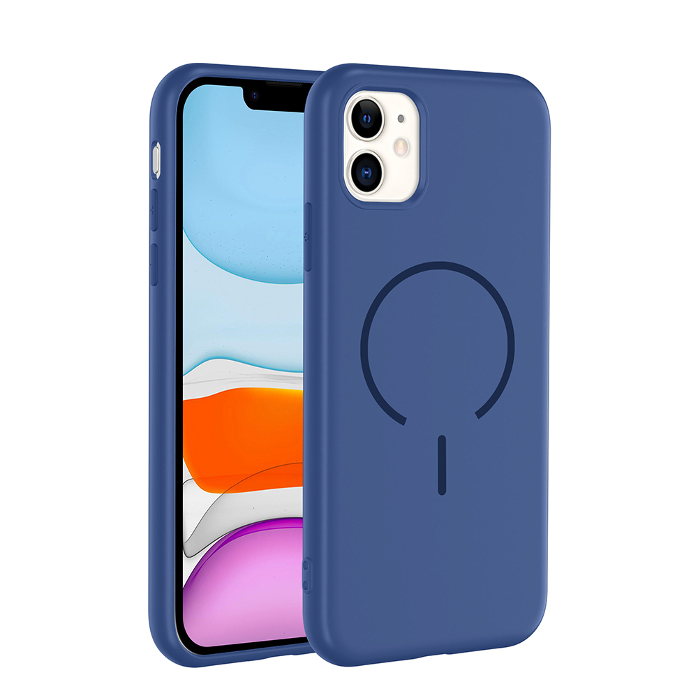 Apple iPhone 11 Kılıf M-safe Şarj Özellikli  Meta Kapak