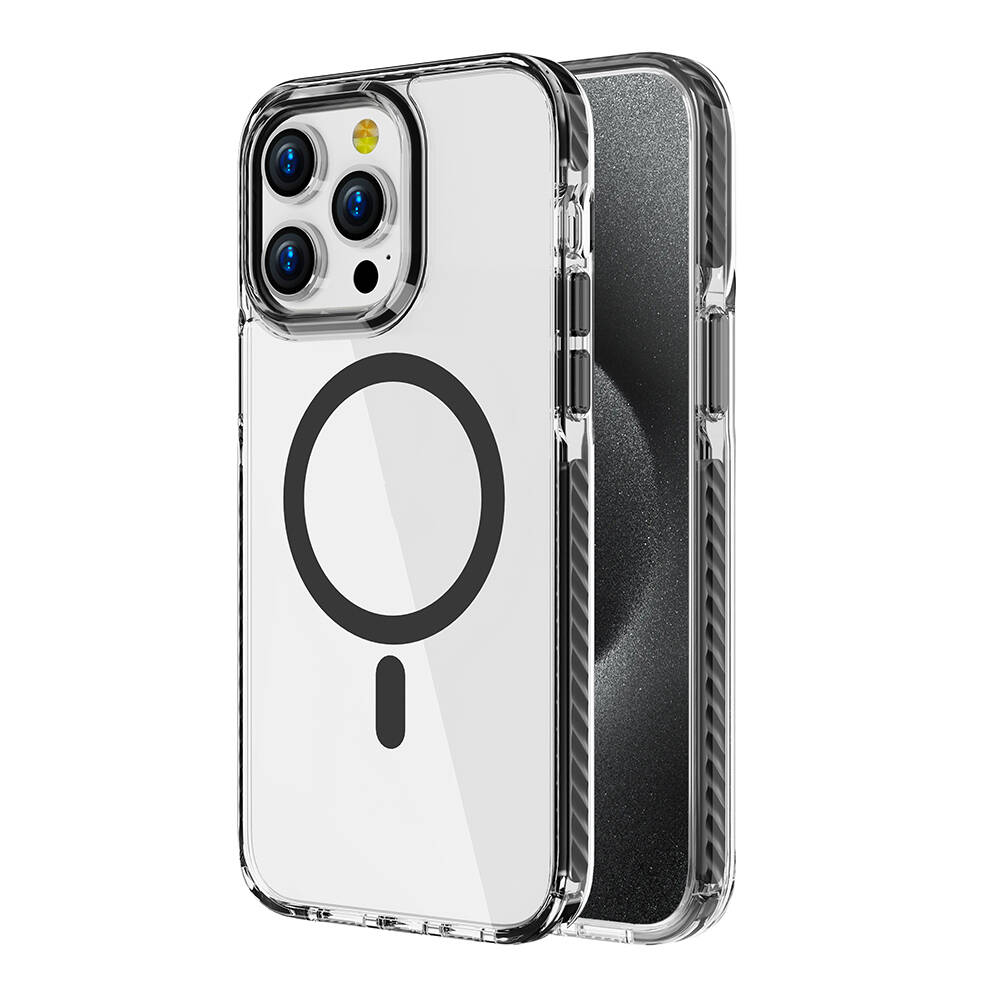 Apple iPhone 15 Pro Max Kılıf M-safe Şarj Özellikli Airbagli Takılabilir Askı Aparatlı  Nana Kapak