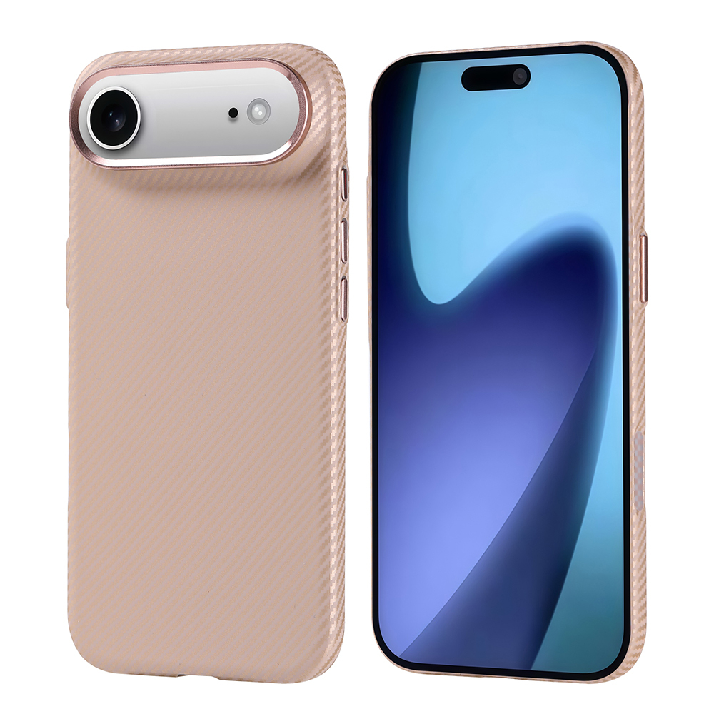 Apple iPhone 17 Air Kılıf M-safe Şarj Özellikli Karbon Fiber Görünümlü Nekst Kapak