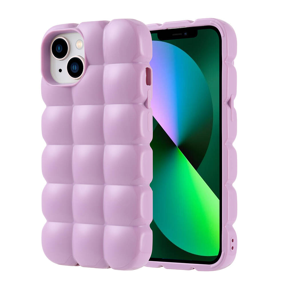 Apple iPhone 13 Kılıf Parlak Esnek Silikon Dom Dom Kapak