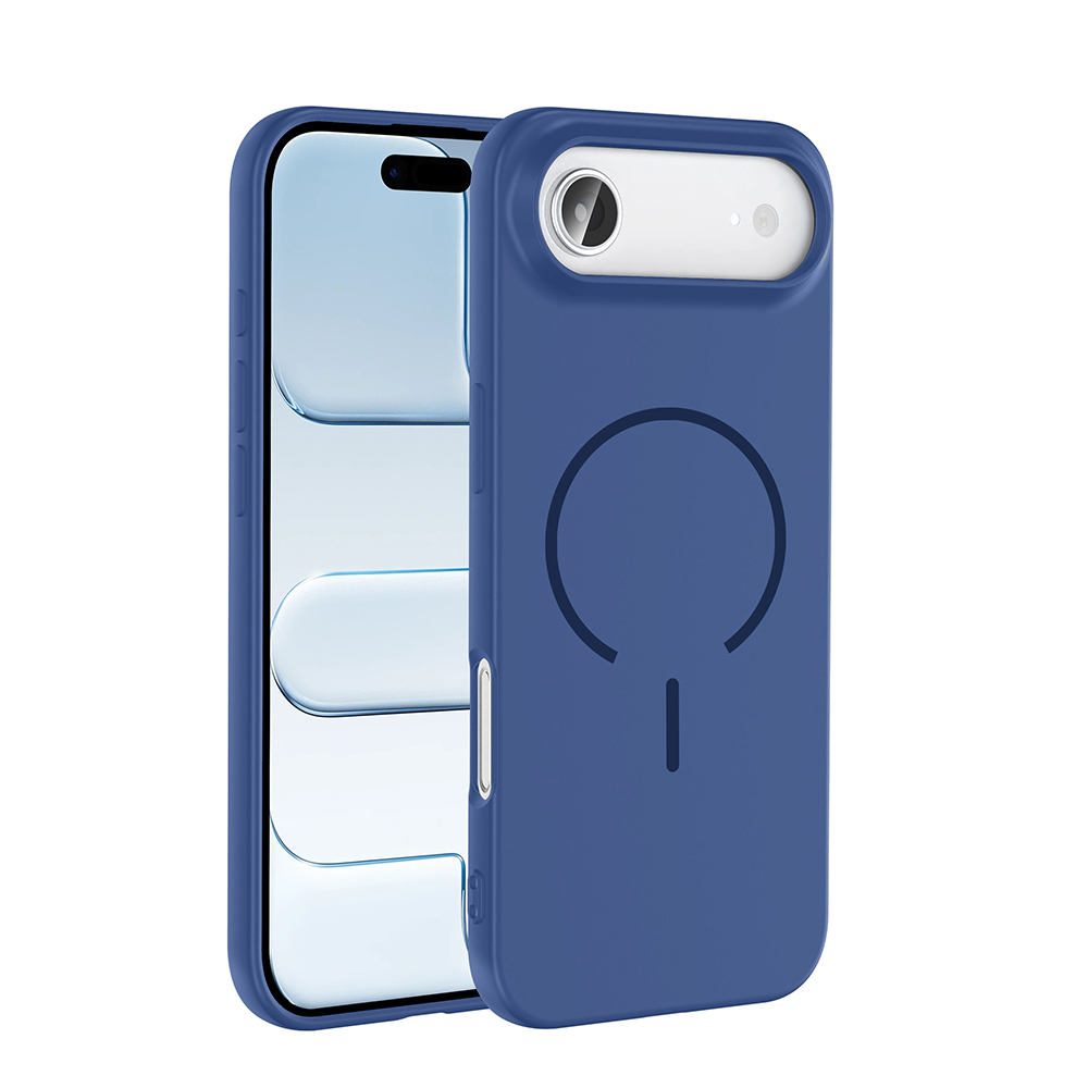 Apple iPhone 17 Air Kılıf M-safe Şarj Özellikli Meta Kapak - Lacivert