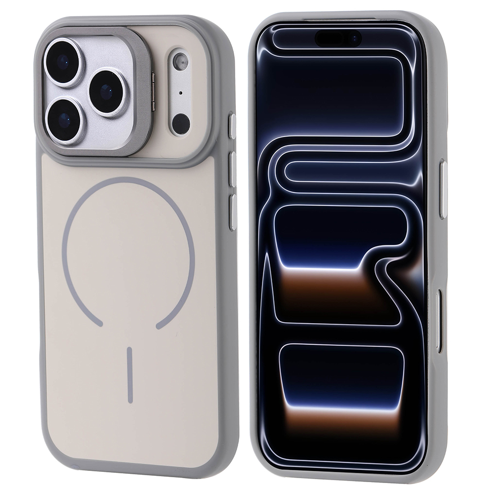 Apple iPhone 17 Pro Kılıf M-safe Şarj Özellikli Kamera Standlı Notron Kapak