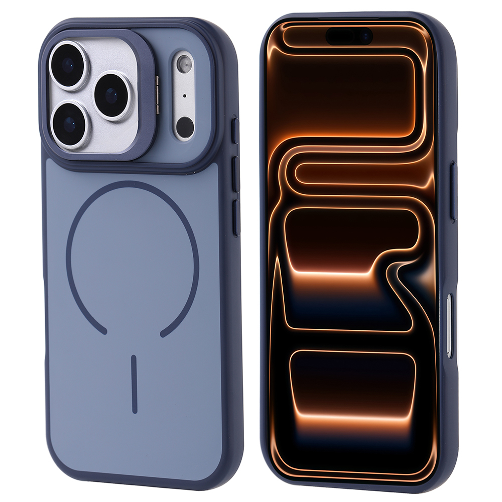 Apple iPhone 17 Pro Max Kılıf M-safe Şarj Özellikli Kamera Standlı  Notron Kapak