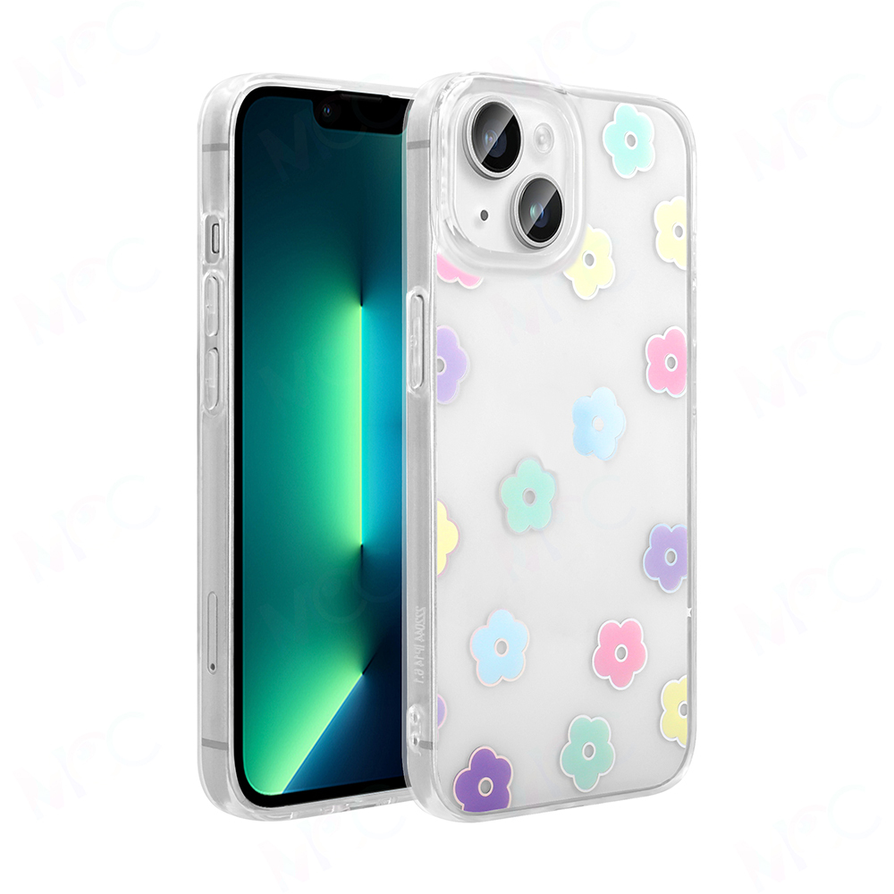 Apple iPhone 14 Kılıf Şeffaf Figürlü Folk Sert Kapak