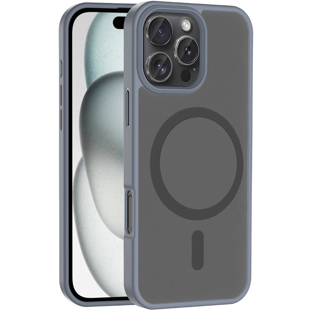 Apple iPhone 16 Pro Max Kılıf M-safe Şarj Özellikli Mat Arka Yüzey Sio Kapak