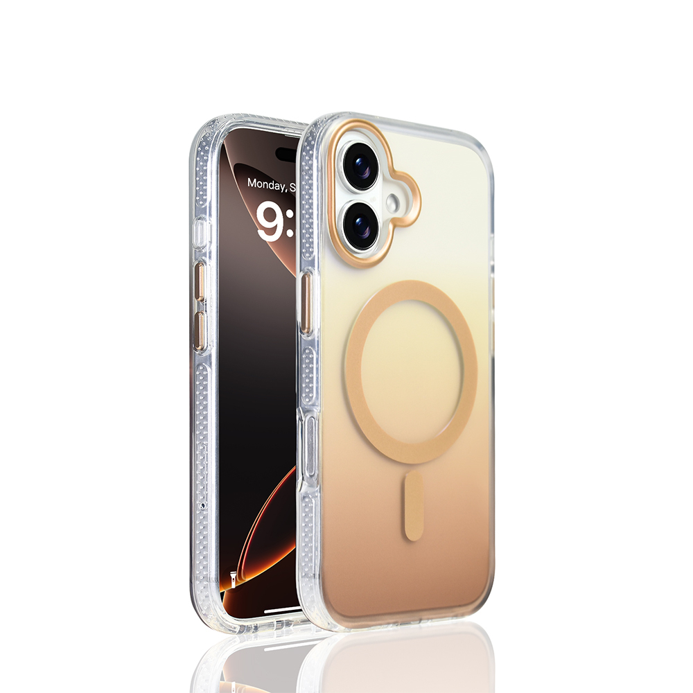 Apple iPhone 17 Kılıf M-safe Şarj Özellikli Transparan Renk Geçişli Toros Kapak