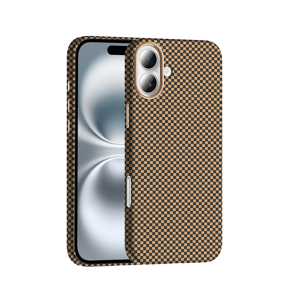 Apple iPhone 16 Kılıf M-safe Şarj Özellikli Karbon Fiber Görünümlü Gros Kapak