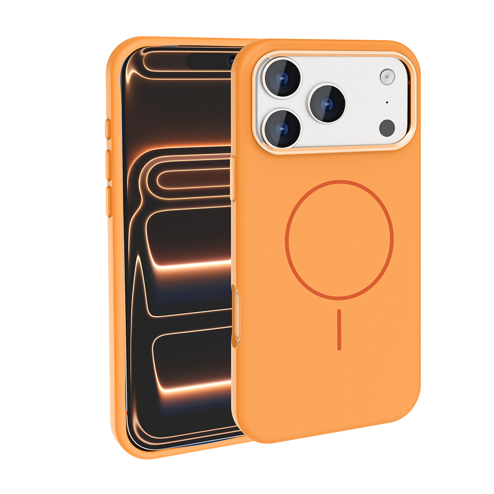Apple iPhone 17 Pro Max Kılıf M-Safe Şarj Özellikli Metal Kamera Çerçeveli Edi Silikon Kapak