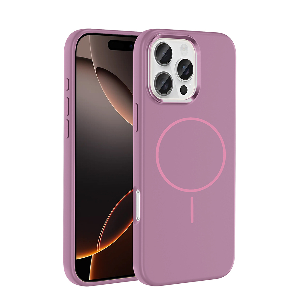 Apple iPhone 16 Pro Kılıf M-Safe Şarj Özellikli Metal Kamera Çerçeveli Edi Silikon Kapak