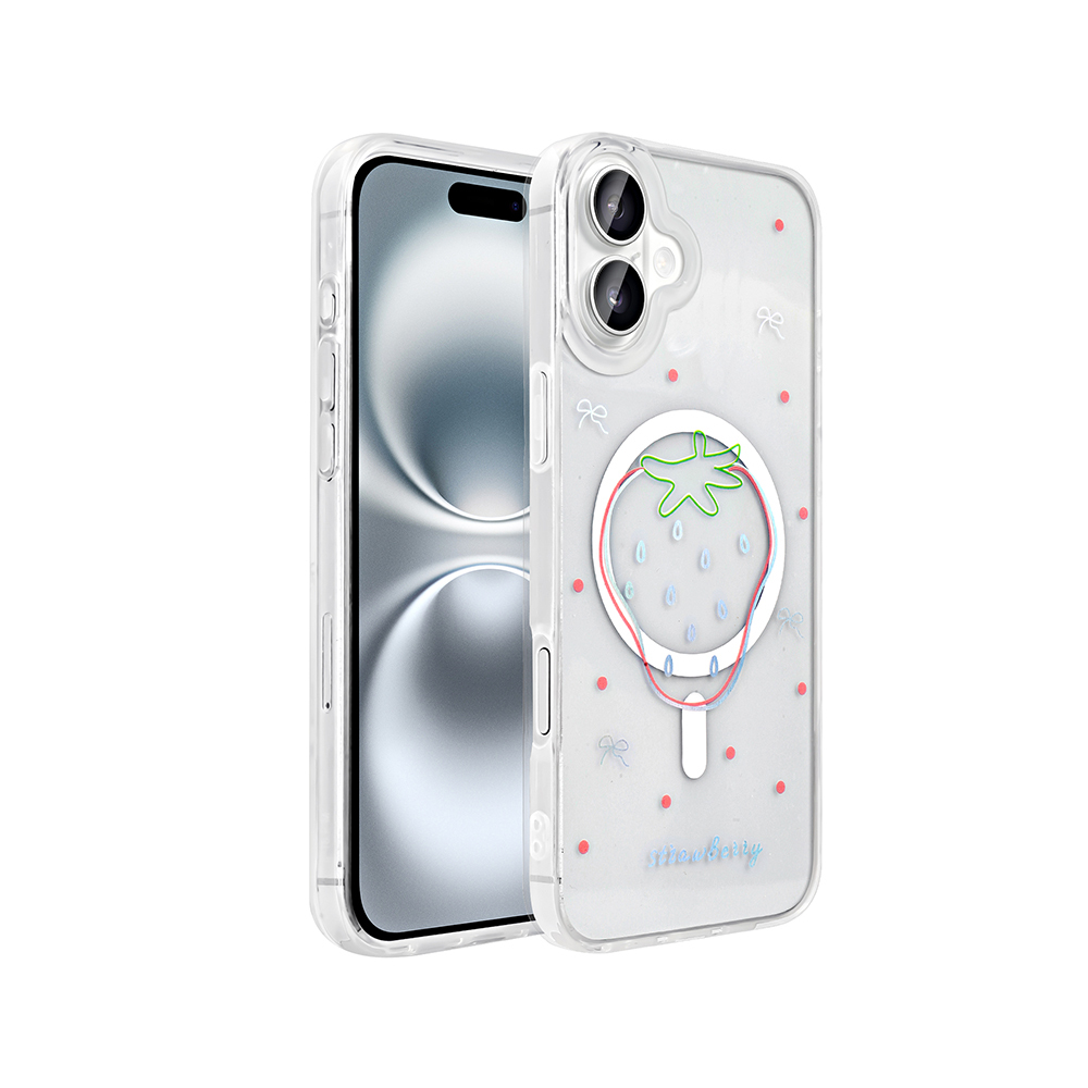 Apple iPhone 16 Kılıf M-Safe Şarj Özellikli Şeffaf Folk Sert Kapak