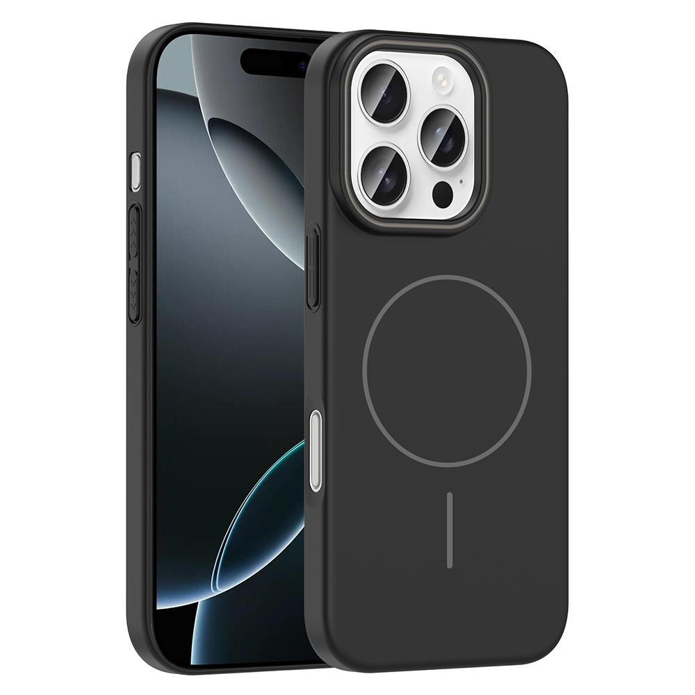 Apple iPhone 16 Pro Kılıf M-safe Şarj Özellikli  Ruby Sert Kapak