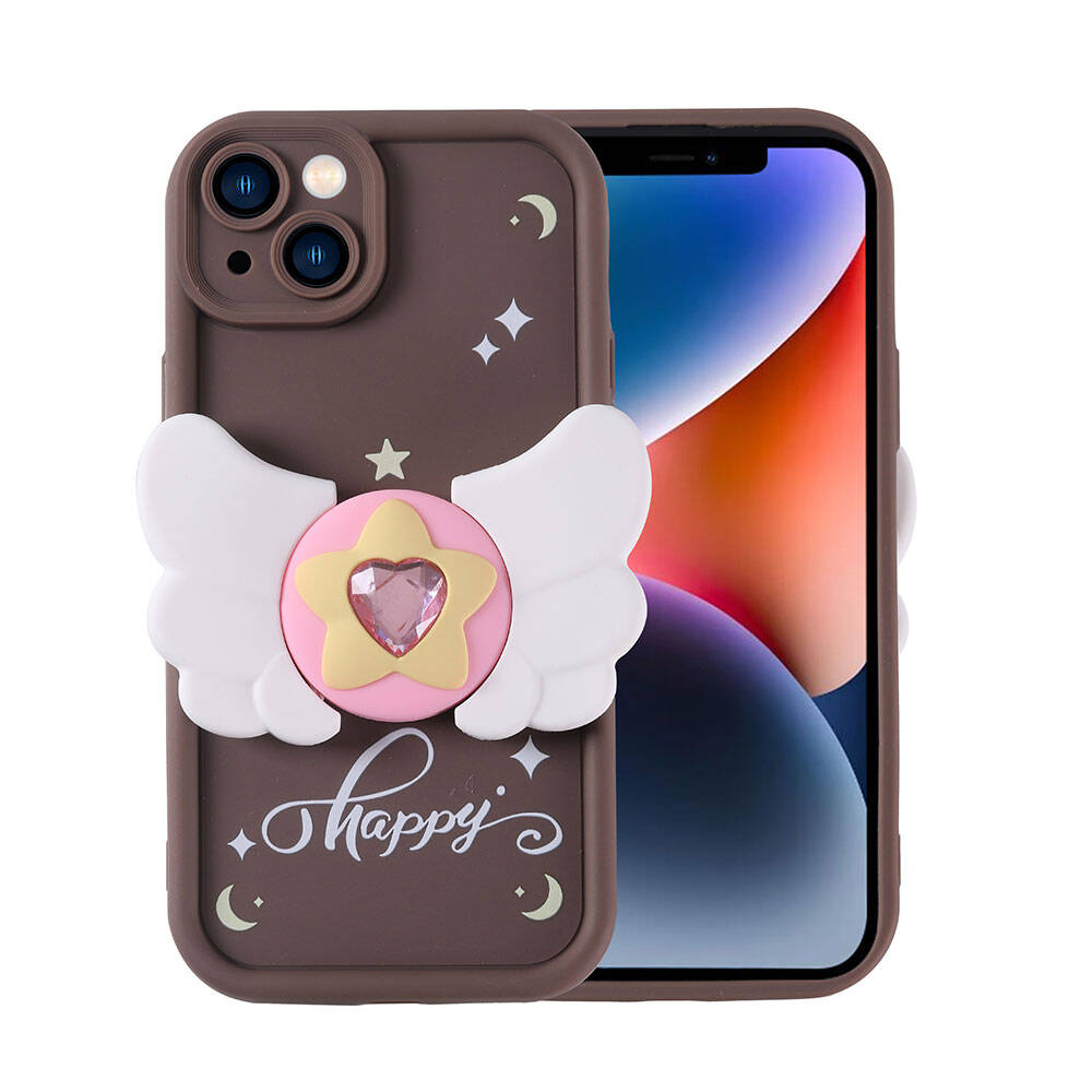 Apple iPhone 14 Kılıf Kamera Korumalı Figür Tasarımlı Kapya Kapak