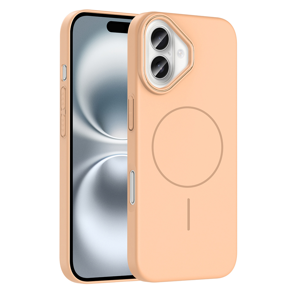 Apple iPhone 16 Plus Kılıf M-safe Şarj Özellikli  Ruby Sert Kapak