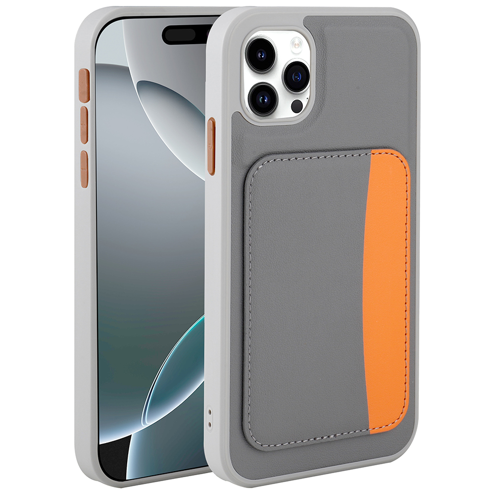 Apple iPhone 11 Kılıf Kartlıklı  X-Kart Silikon Kapak - Koyu Gri