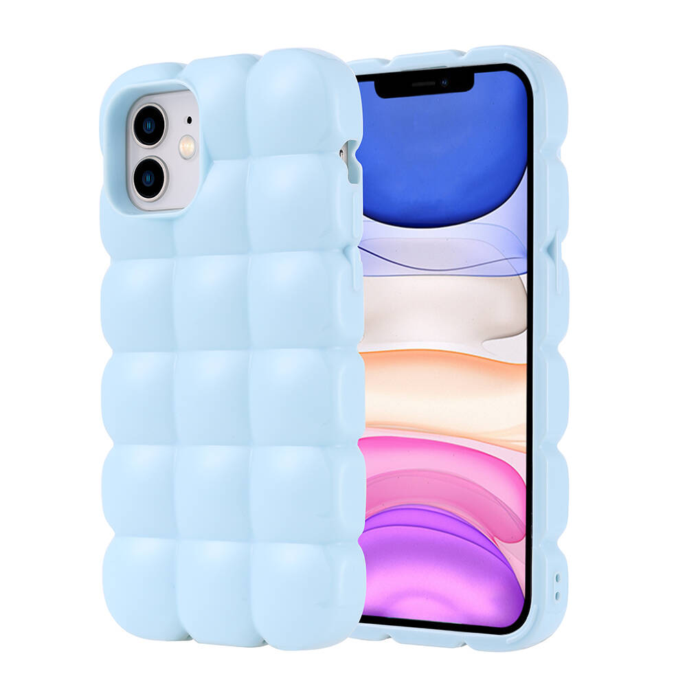 Apple iPhone 11 Kılıf Parlak Esnek Silikon Dom Dom Kapak