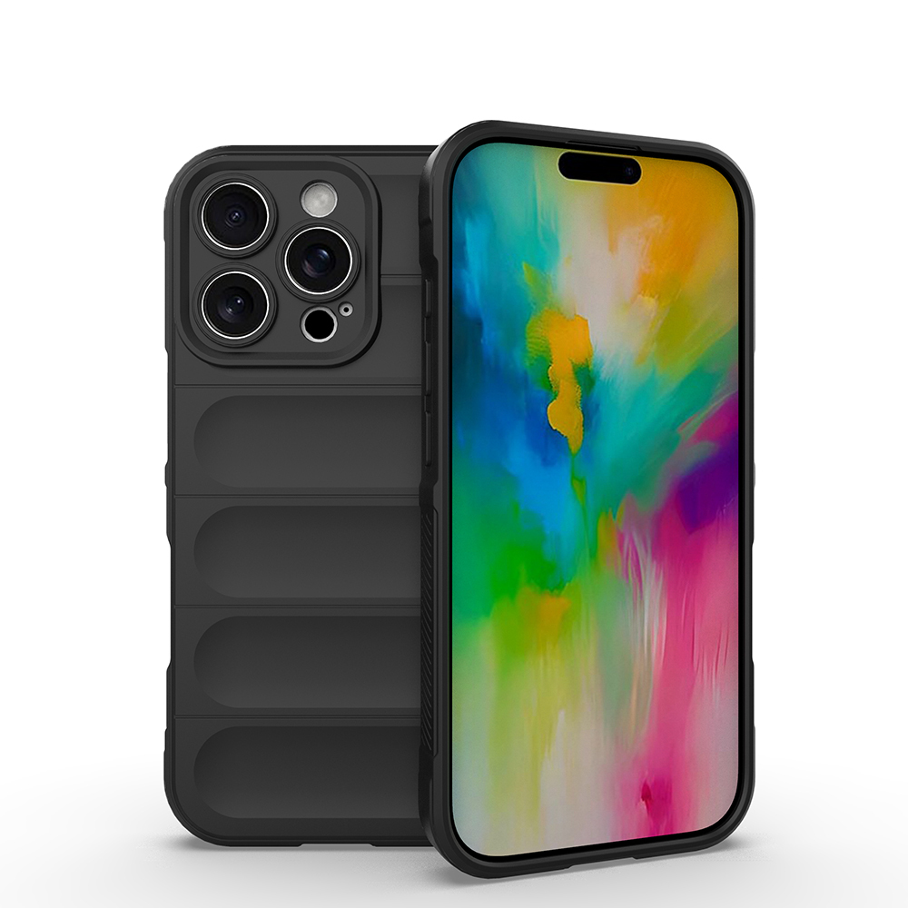 Apple iPhone 16 Pro Kılıf Esnek TPU Oyuklu Arka Yüzey Tasarımlı Etnik Silikon Kapak