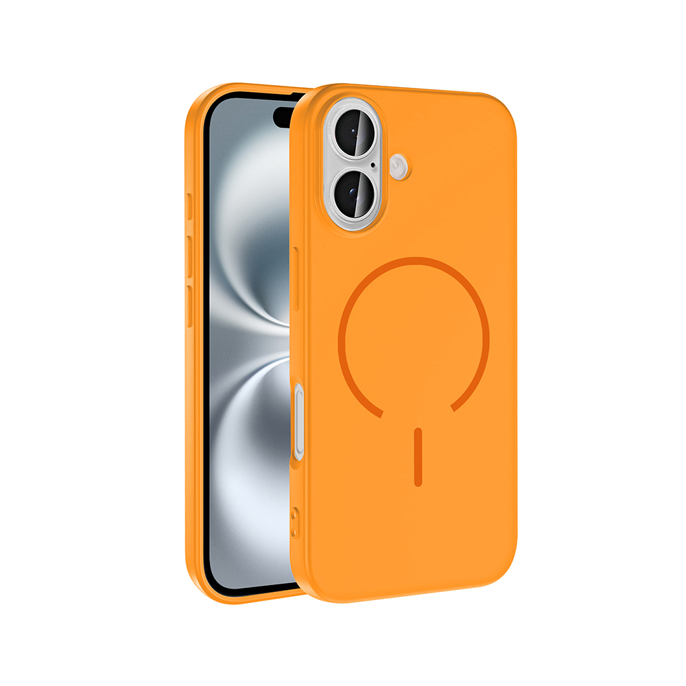 Apple iPhone 16 Kılıf M-safe Şarj Özellikli  Meta Kapak