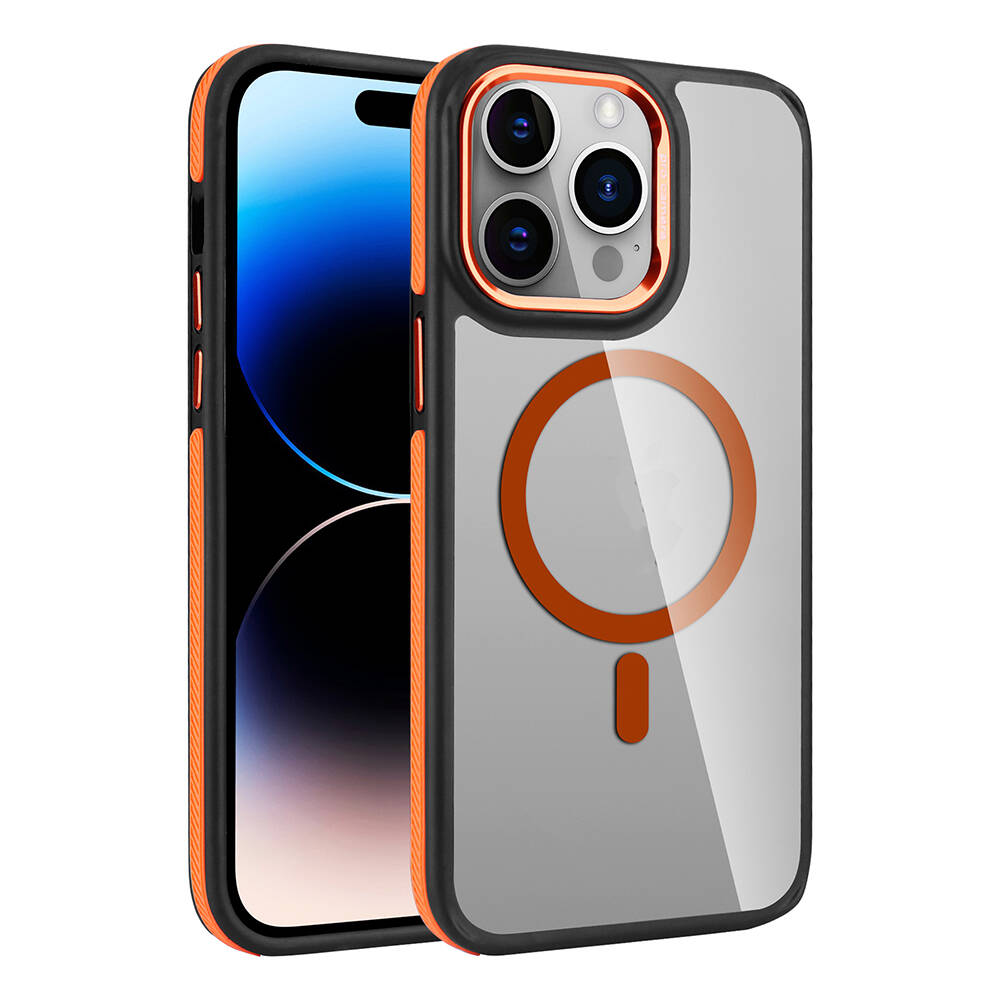 Apple iPhone 14 Pro Max Kılıf M-safe Şarj Özellikli Mat Görünümlü Solo Kapak