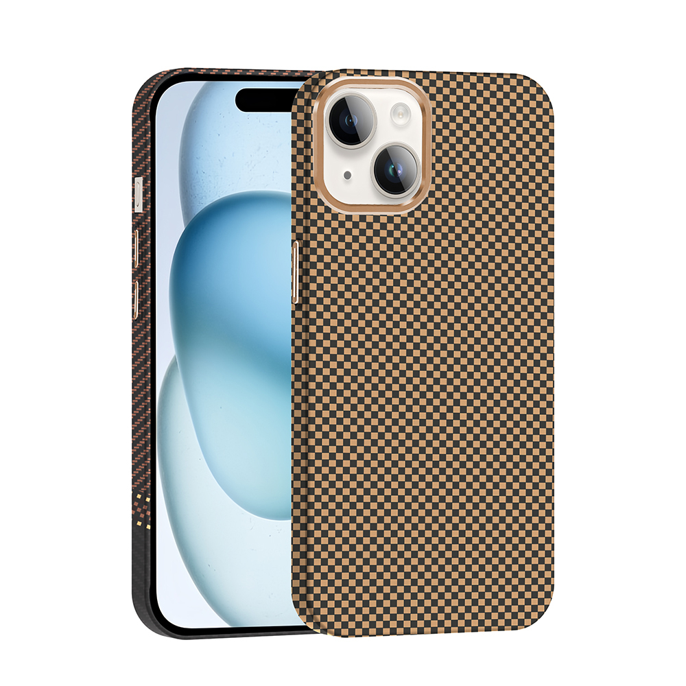 Apple iPhone 13 Kılıf M-safe Şarj Özellikli Karbon Fiber Görünümlü Gros Kapak