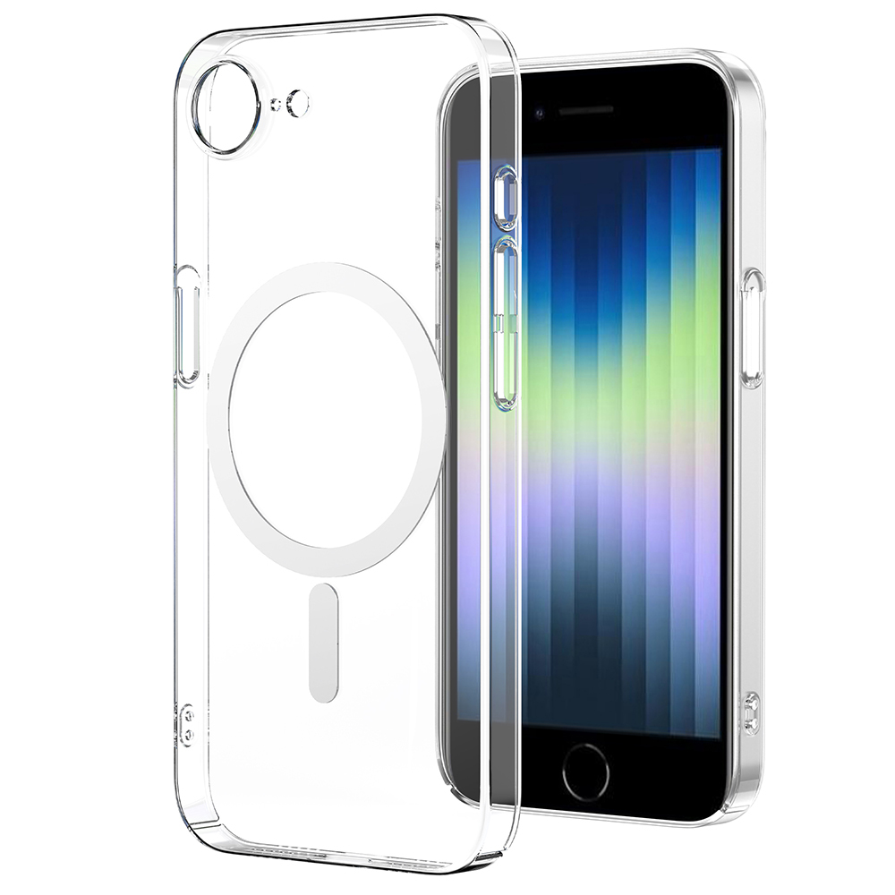 Apple iPhone 17E Kılıf M-safe Şarj Özellikli Şeffaf Kamera Çerçeveli Porto Kapak