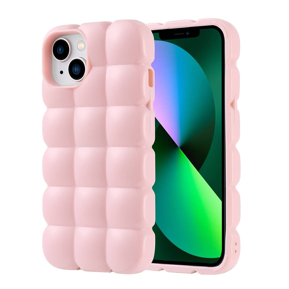 Apple iPhone 14 Kılıf Parlak Esnek Silikon Dom Dom Kapak
