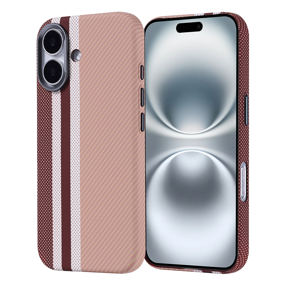 Apple iPhone 16 Kılıf M-safe Şarj Özellikli Karbon Fiber Görünümlü Nekst Kapak