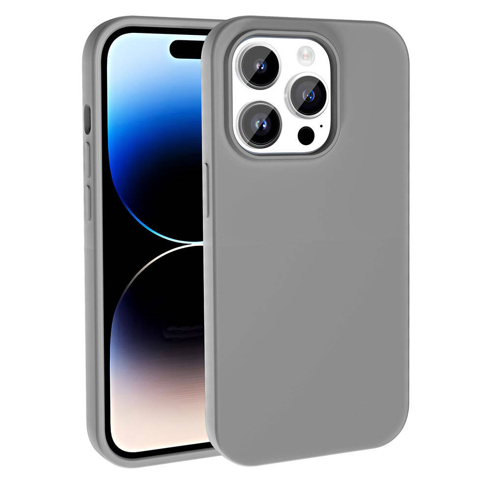 Apple iPhone 14 Pro Kılıf M-safe Şarj Özellikli Sıvı Teknolojili Silinebilir Sert Kivi Kapak