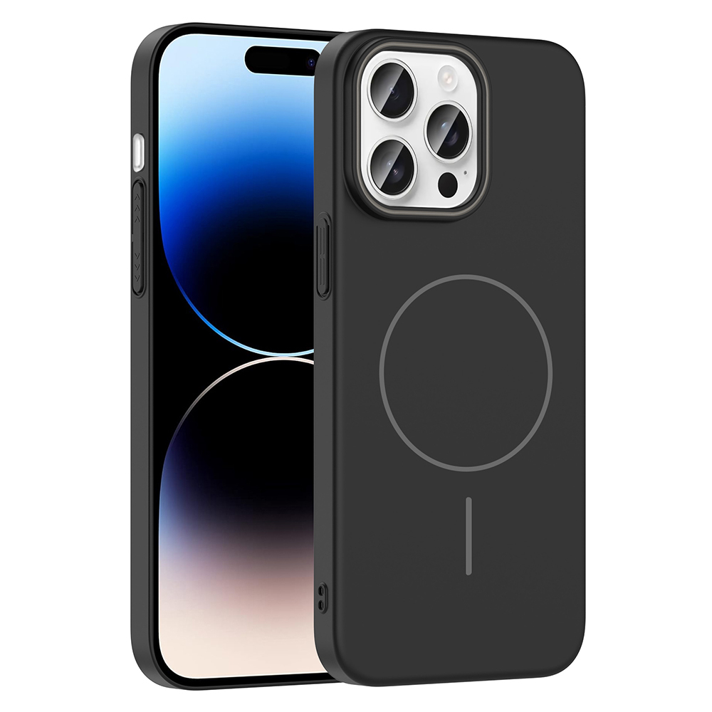 Apple iPhone 14 Pro Max Kılıf M-safe Şarj Özellikli  Ruby Sert Kapak