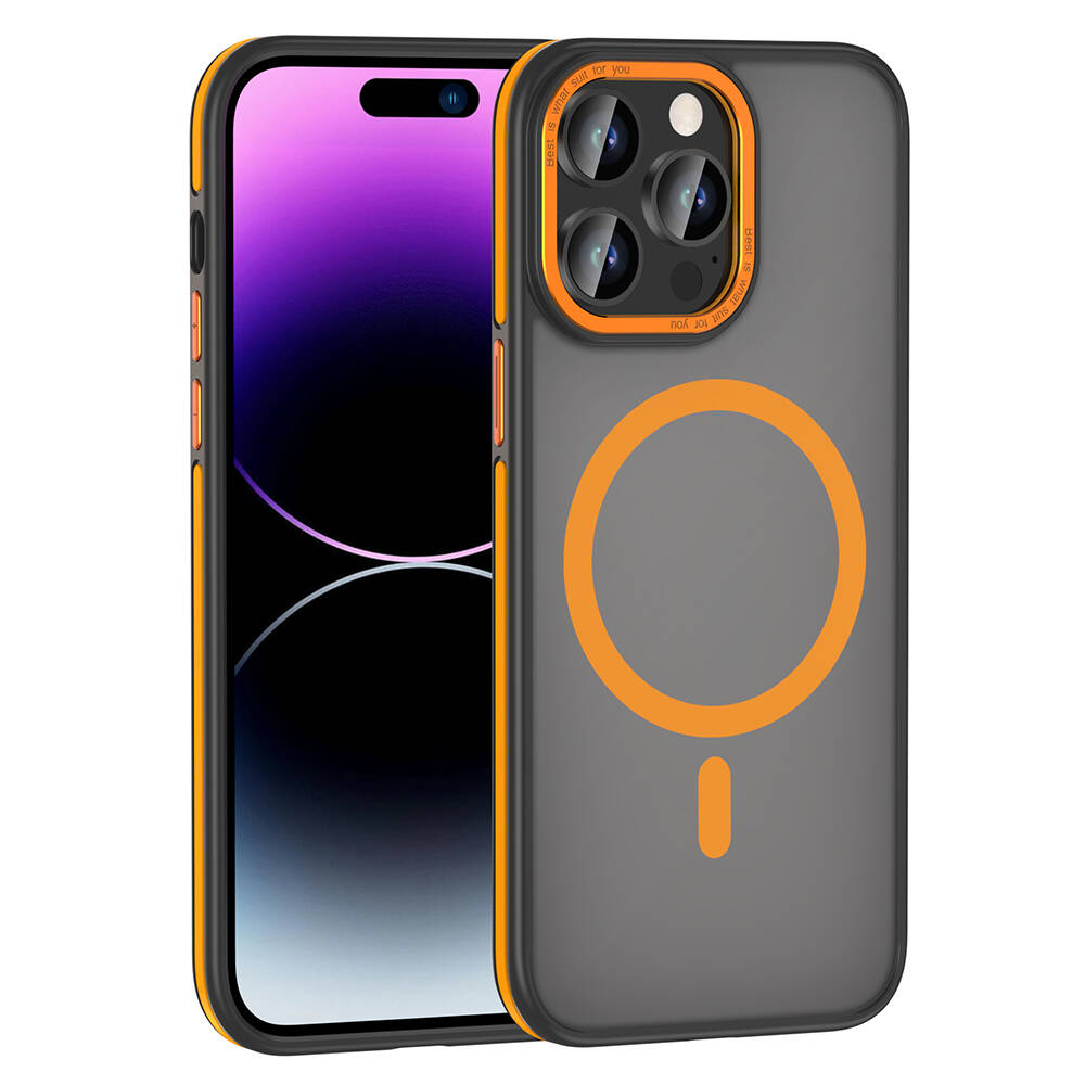 Apple iPhone 14 Pro Max Kılıf M-safe Şarj Özellikli Mat Görünümlü  Ant Kapak