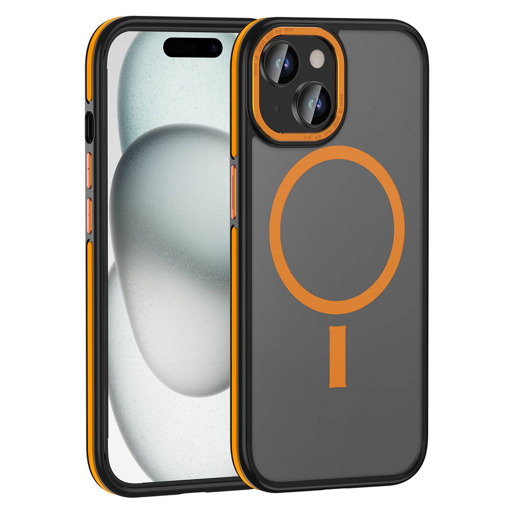 Apple iPhone 15 Kılıf M-safe Şarj Özellikli Mat Görünümlü Ant Kapak