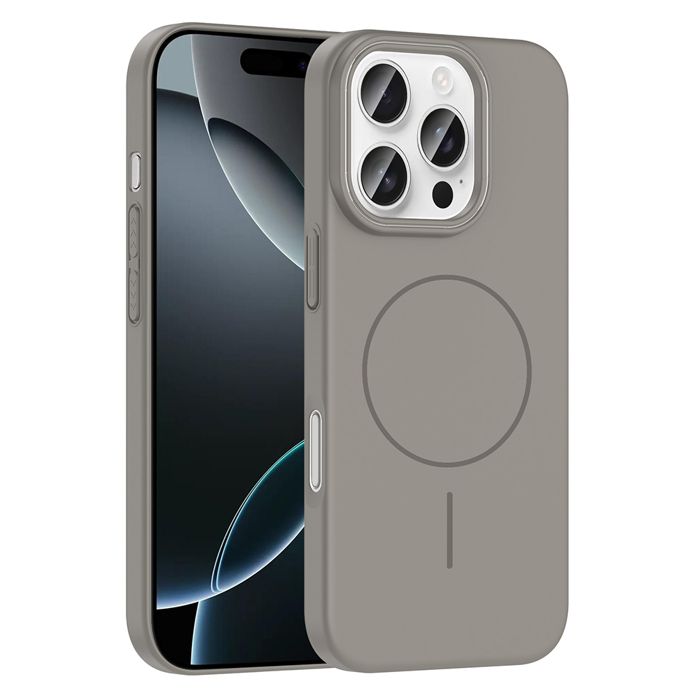 Apple iPhone 16 Pro Max Kılıf M-safe Şarj Özellikli Ruby Sert Kapak