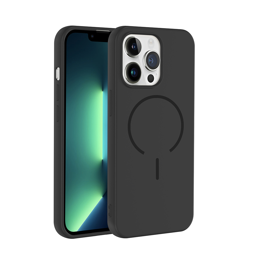Apple iPhone 13 Pro Kılıf M-safe Şarj Özellikli  Meta Kapak