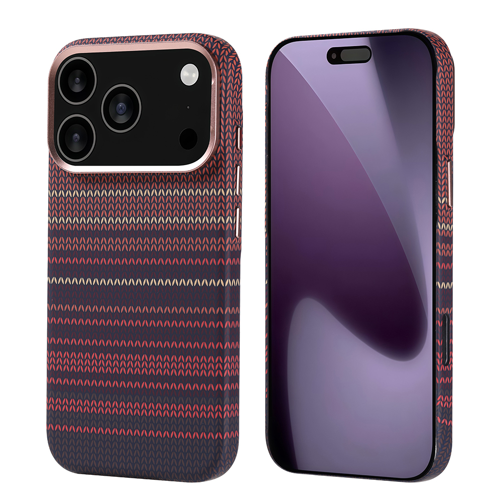 Apple iPhone 17 Pro Kılıf M-safe Şarj Özellikli Karbon Fiber Görünümlü Nekst Kapak
