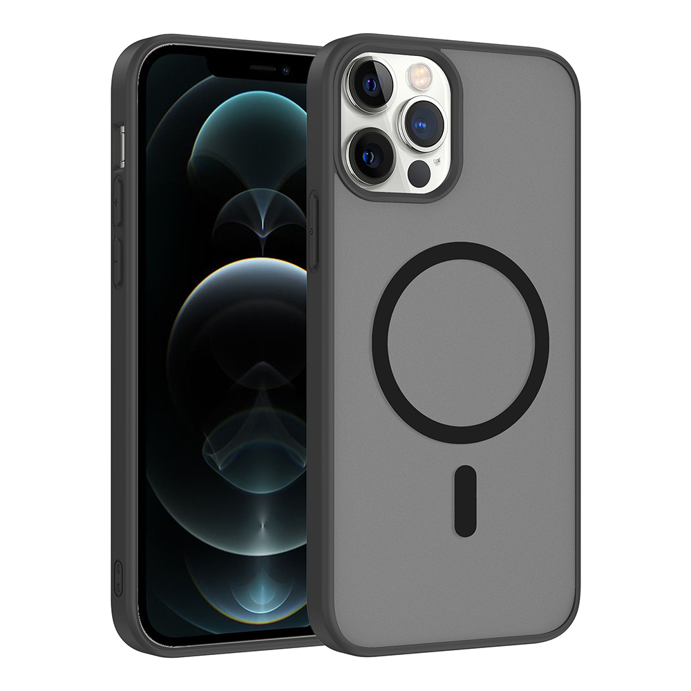 Apple iPhone 11 Pro Kılıf M-safe Şarj Özellikli Babet Kapak - Siyah