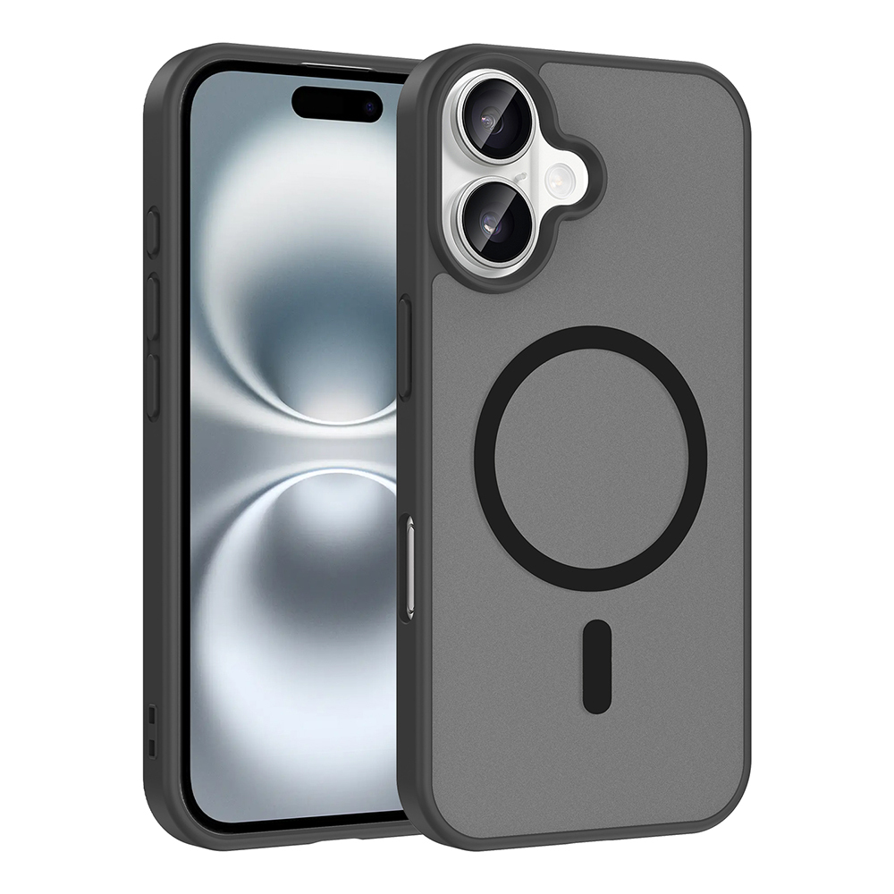Apple iPhone 17 Kılıf M-safe Şarj Özellikli Babet Kapak - Siyah