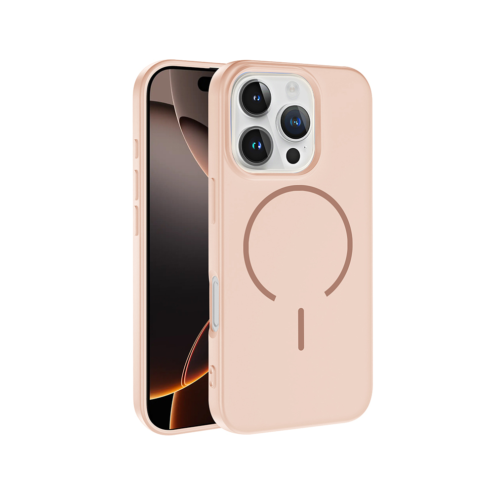 Apple iPhone 16 Pro Kılıf M-safe Şarj Özellikli  Meta Kapak