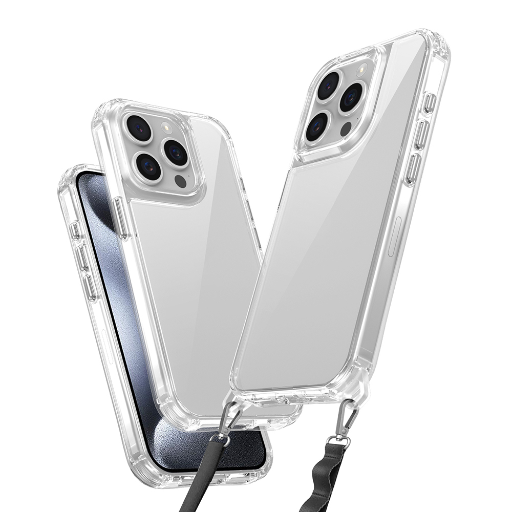 Apple iPhone 15 Pro Kılıf Airbagli Takılabilir Askı Aparatlı Snap Silikon Kapak