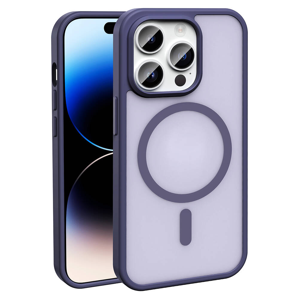 Apple iPhone 14 Pro Kılıf M-safe Şarj Özellikli Mat Arka Yüzey Sio Kapak