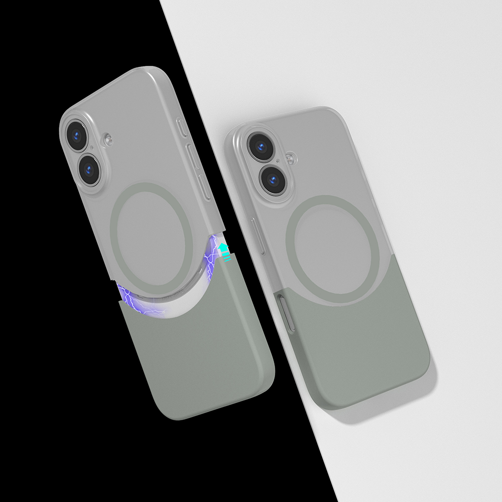 Apple iPhone 16 Kılıf M-Safe Şarj Özellikli Mıknatıslı Duble Kapak