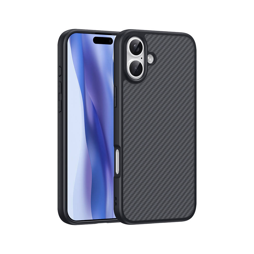 Apple iPhone 16 Plus Kılıf M-safe Şarj Özellikli Karbon Fiber Tasarımlı  Elnino Kapak