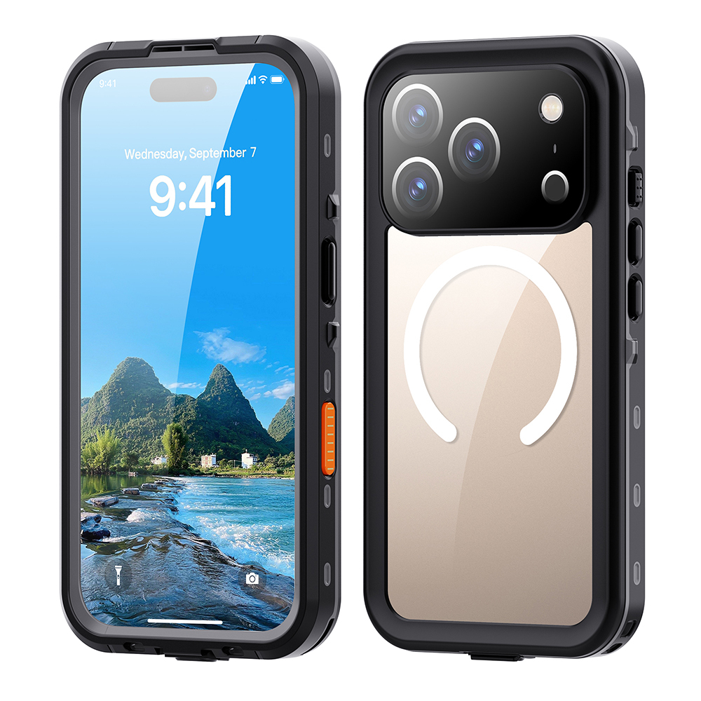 Apple iPhone 17 Pro Kılıf 1-1 Su Geçirmez Kılıf - Siyah