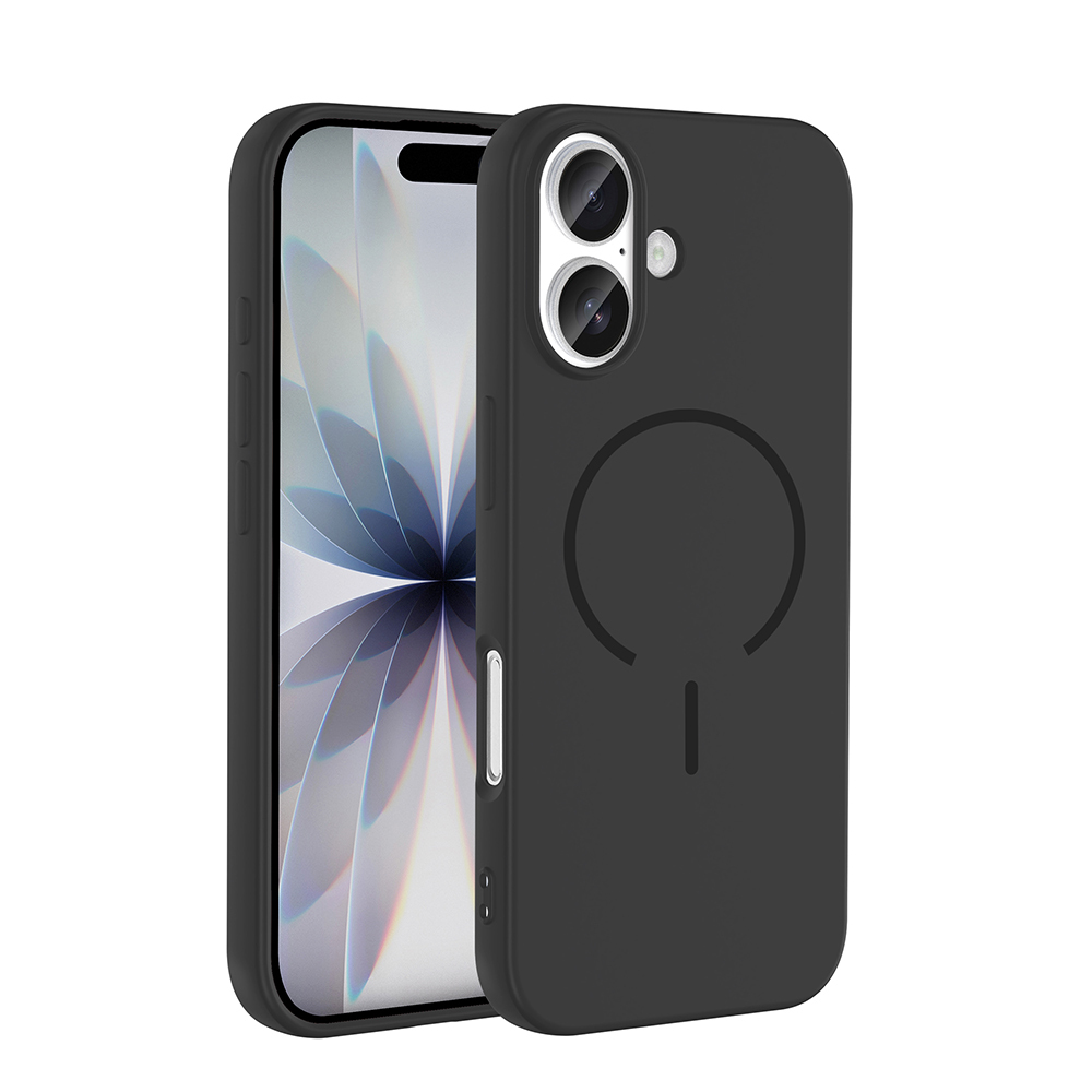 Apple iPhone 17 Kılıf M-safe Şarj Özellikli  Meta Kapak - Siyah