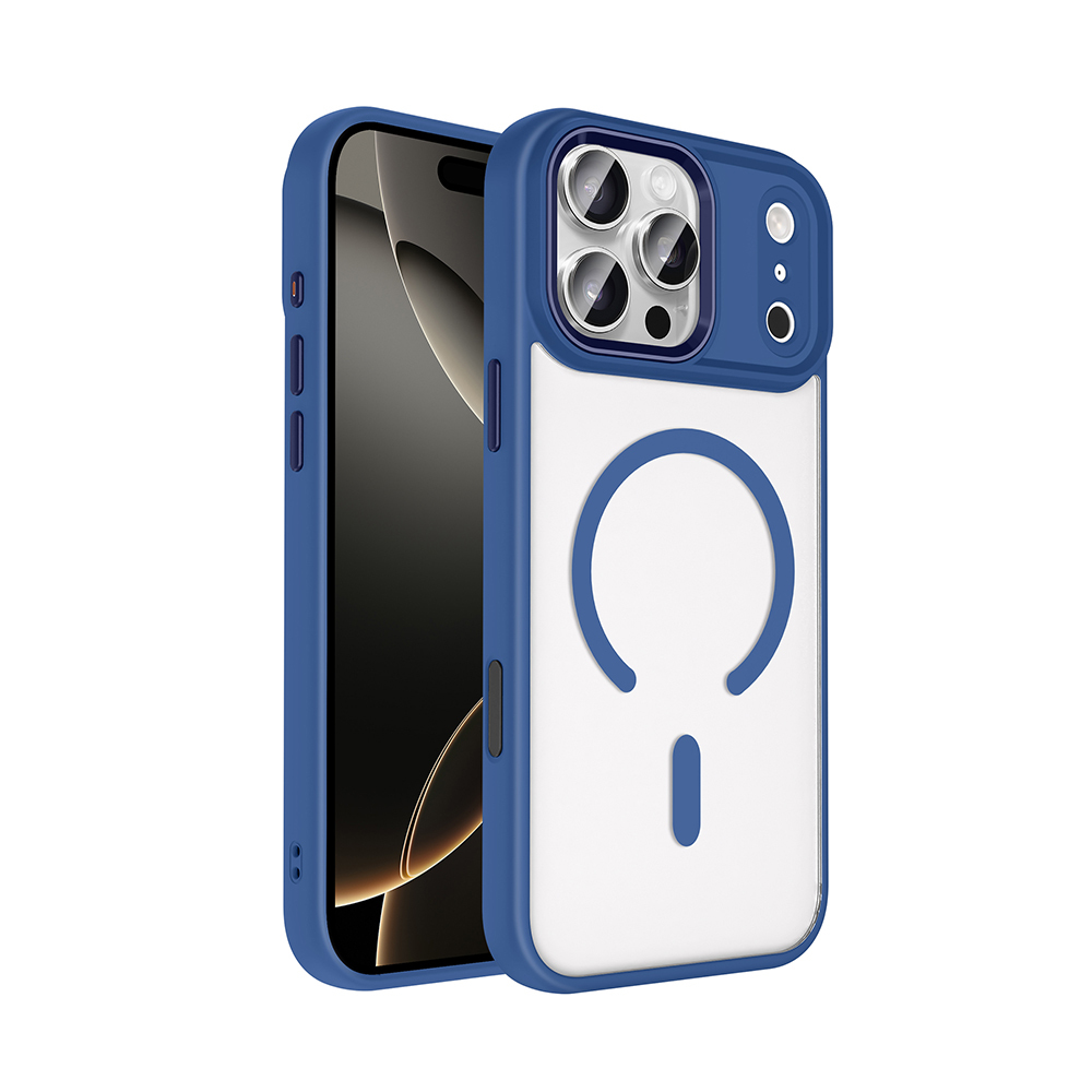 Apple iPhone 17 Pro Max Kılıf Wireless Şarj Özellikli  Krom M-safe Silikon Kapak