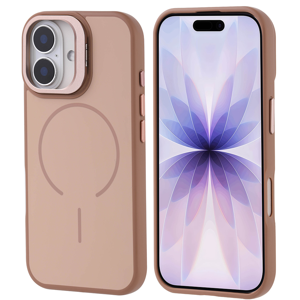 Apple iPhone 17 Kılıf M-safe Şarj Özellikli Kamera Standlı  Notron Kapak